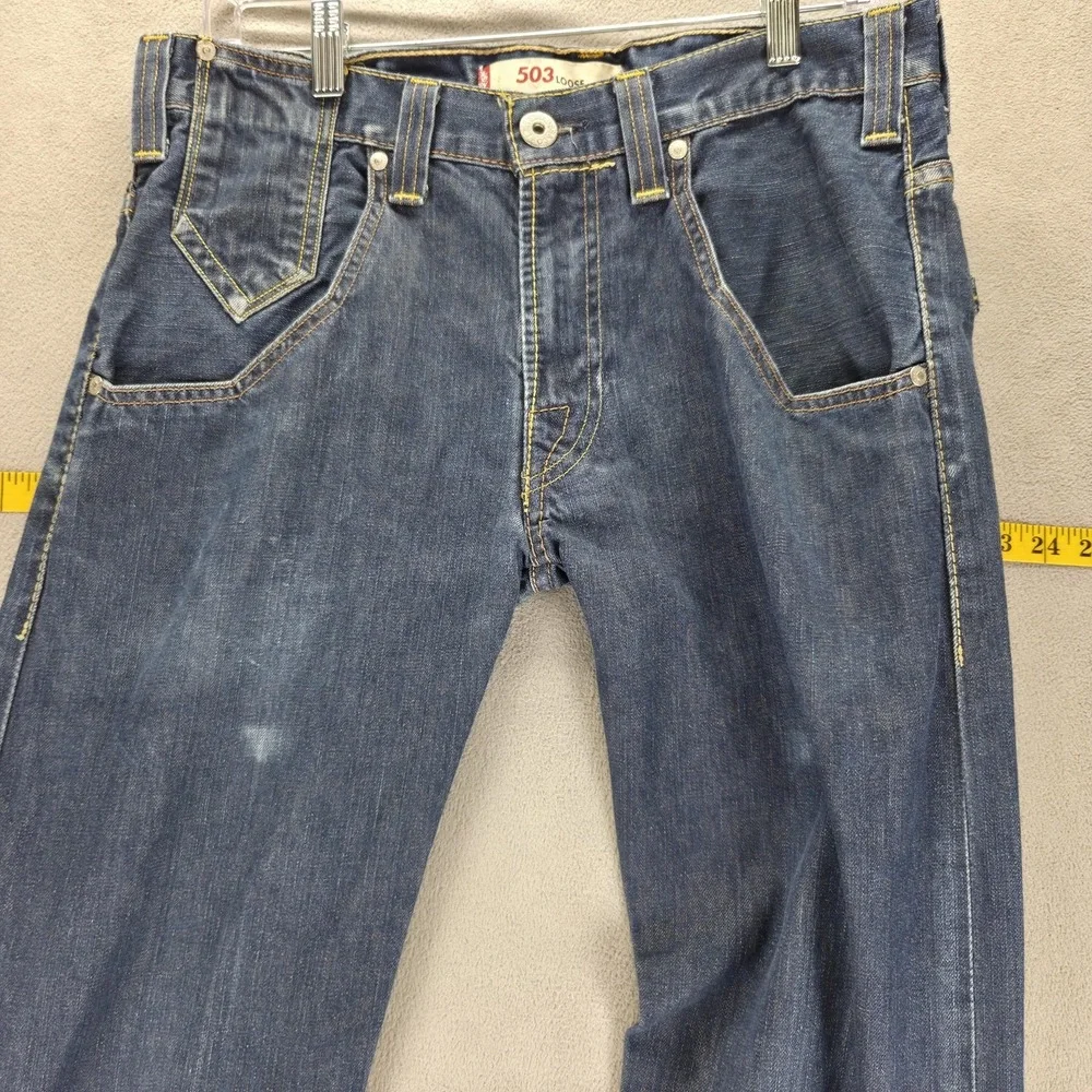 Vintage Levis Engineered Jeans Mens 31x32 503 Loose Buckle‎ Back Flap Pocket